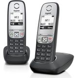 Gigaset A415 Duo Draadloze Telefoon 2 Stuks Zwart/Zilver