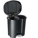Rotho Duo Pedaalemmer 2x10L Zwart