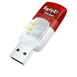 Wi-Fi-Netwerkkaart Fritz! AC430 5 GHz 433 Mbps USB Transparant Rood