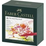 Faber Castell FC-167148 Tekenstift Faber-Castell Pitt Artist Pen Brush 48-delig Studiobox