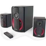 Hama 2.1-sound-system PR-2180 Zwart/rood