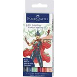 Faber Castell FC-267196 Tekenstift Faber-Castell Pitt Artist Pen Comic 6-delige Etui