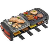 Bestron ARC800 Raclette Grill Zwart/Rood