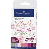 Faber Castell FC-267124 Tekenstift Faber-Castell Pitt Artist Pen Letteringset 8x