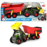 Dickie Toys Happy Farm Fendt Tractor + Aanhanger met Licht en Geluid