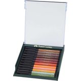 Faber Castell FC-267422 Tekenstift Faber-Castell Pitt Artist Pen Brush Set 12 Stuks Earth Tones