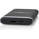 Nedis UPBK10010BK Powerbank 10000 Mah Usb-a/c Uitgang 3,0 A Micro Usb/usb-c Ingang Zwart