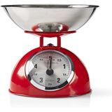 Nedis KASC110RD Retro Keukenweegschaal Analoog Metaal Rood