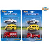 2-Play Traffic Hulpdiensten 3 Auto's Brandweer/Ambulance/Politie