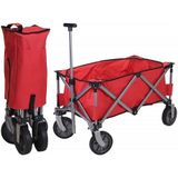 Opvouwbare Bolderkar 90x49x58 cm Rood