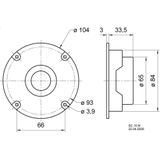 Visaton Vs-sc10n Afgeschermde Tweeter 25 mm 8 Ohm