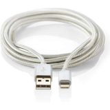 Nedis CCTB39300AL30 Data- En Oplaadkabel Apple Lightning 8-pins Male - Usb A Male 3,0 M Aluminium