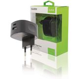 Sweex CH-002BL Lader 2 - Uitgangen 3.4 A Usb / Usb-c Zwart