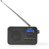 Nedis RDDB1000BK Dab+ Radio 3,6 W Fm Klok & Wekkerfunctie Zwart