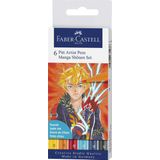 Faber Castell FC-167157 Tekenstift Faber-Castell Pitt Artist Pen Manga 6-delig Etui Shônen