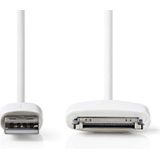Nedis CCGP39100WT10 Sync And Charge-kabel Apple Dock 30-pins Male - Usb-a Male 1,0 M Wit