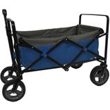 Outdoor Opvouwbare Bolderwagen Blauw/Grijs/Zwart
