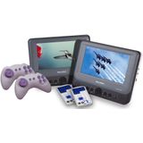 Salora DVP7748DUO + GC Draagbare DVD-Spelers 2 Stuks + 2 Game Controllers Zwart/Wit