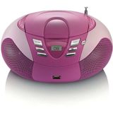Lenco SCD37 Draagbare Radio/CD-Speler Roze