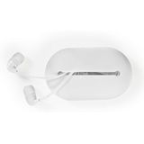 Nedis HPWD1020WT Hoofdtelefoon Met Snoer In Het Oor Reisbuidel 1,2 M Platte Kabel Wit