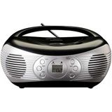 Lenco SCD-12BK Draagbare Radio/CD-Speler Zwart/Zilver