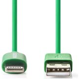 Nedis CCGP39300GN10 Sync And Charge-kabel Apple Lightning 8-pins Male - Usb-a Male 1,0 M Groen