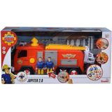 Simba Brandweerman Sam Jupiter met Licht en Geluid 28 cm + 2 Figuren en Accessoires