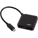Hama USB 3.1 Type-hub 1:4 Bus-powered Zwart