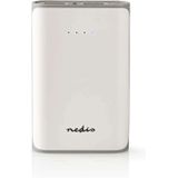 Nedis UPBK7500WT Powerbank 7500 Mah 2 Usb-a Uitgangen 3.1 A Micro-usb Ingang Wit