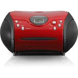 Lenco SCD-24 Radio/CD Speler Rood