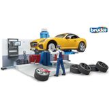 Bruder 62110 BWorld Autowerkplaats met Auto en Figuur + Accessoires