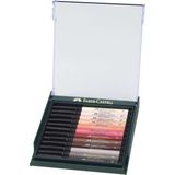 Faber Castell FC-267424 Tekenstift Faber-Castell Pitt Artist Pen Brush Set 12 Stuks Skin