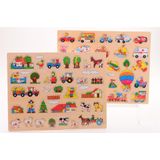 Houten XL Noppenpuzzel Assorti