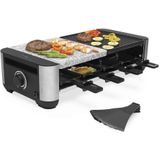 Princess 162620 Raclette Premium Grill + Steen 1400W RVS/Zwart