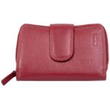 Juscha JU-80022504 Portemonnee Dames Mika Leer Met Verschillende Compartimenten, Kleur Rood