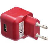 Valueline VLMP11955R Usb-lader Usb A Female - Ac-huisaansluiting Rood
