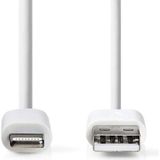 Nedis CCGP39300WT30 Sync And Charge-kabel Apple Lightning 8-pins Male - Usb-a Male 3,0 M Wit