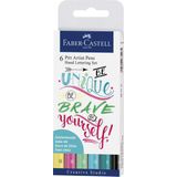 Faber Castell FC-267116 Tekenstift Faber-Castell Pitt Artist Pen Handlettering I 6-delig Etui