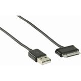 Nedis CCGP39200BK10 Sync And Charge-kabel Samsung 30-pins Male - Usb-a Male 1,0 M Zwart