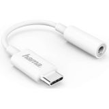 Hama USB-C-adapter Naar 3,5-mm-audio-aansluiting Wit