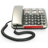 Profoon TX-560 Big Button Telefoon + LED-Licht Zilver