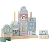 Little Dutch Houten Stapelgeveltjes Blauw/Roze/Mint Groen