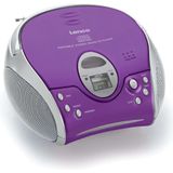 Lenco SCD-24 Draagbare Radio CD-Speler Paars/Zilver
