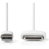 Nedis CCGP39100WT20 Sync And Charge-kabel Apple Dock 30-pins Male - Usb-a Male 2,0 M Wit