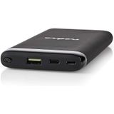 Nedis UPBK10011BK Powerbank 10000 Mah Usb-a/c Uitgang 3,0 A Micro Usb/usb-c Ingang Zwart