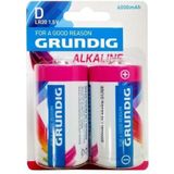 Grundig Batterijen D Alkaline 2 Stuks 6000mah
