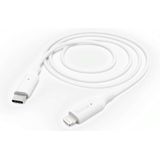 Hama Snelle Oplaad-/gegevenskabel USB Type-C Naar Lightning 1 M Wit