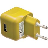 Valueline VLMP11955Y Usb-lader Usb A Female - Ac-huisaansluiting Geel
