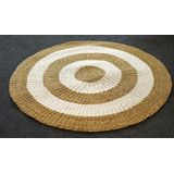 Fair & Fine | Vloerkleed Erlin lengte 150 cm x breedte 150 cm naturel, wit ronde vloerkleden zeegras, raffia vloerkleden | NADUVI outlet