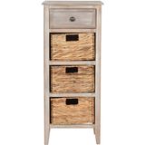 Safavieh Furniture | Kastje Roxana lengte 39 cm x breedte 38 cm x hoogte 90,93 cm beige ladekasten hout meubels kasten | NADUVI outlet